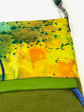 Iris - Lime Fabric & Painting